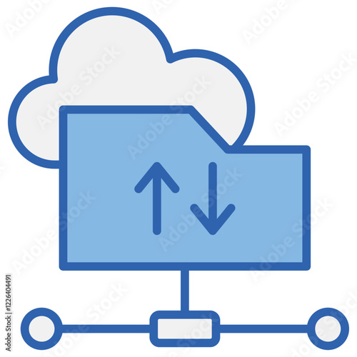 Ftp Blue White Icon