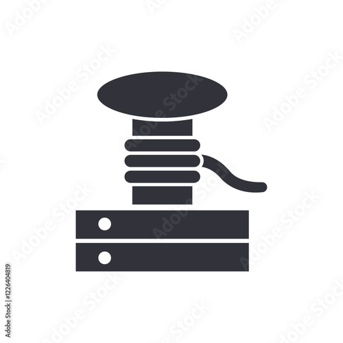 Bollard solid icons, minimalist vector illustration ,simple transparent graphic element .Isolated on white background