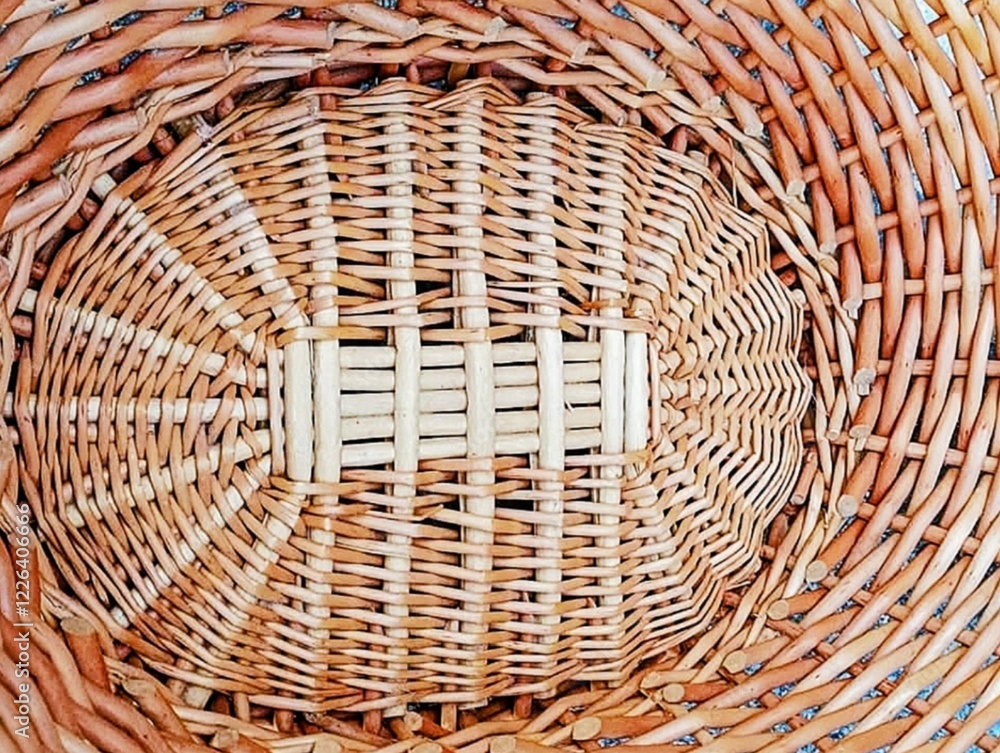 The dark purple background in the picture is a brown rattan wicker basket, light weight and densely woven, strong, used for multipurpose storage, beautiful pattern, natural colors. The dark purple background in the picture is a brown rattan wicker basket, light weight and densely woven, strong, used for multipurpose storage, beautiful pattern, natural colors.