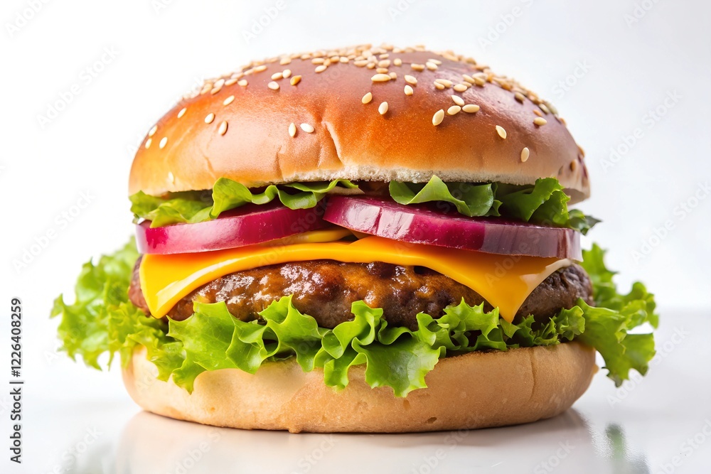 hamburger on white background hamburger on white background