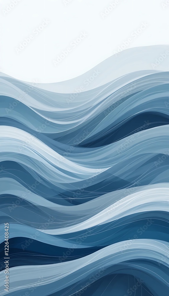 Abstract Blue Waves Seamless Pattern Design Abstract Blue Waves Seamless Pattern Design