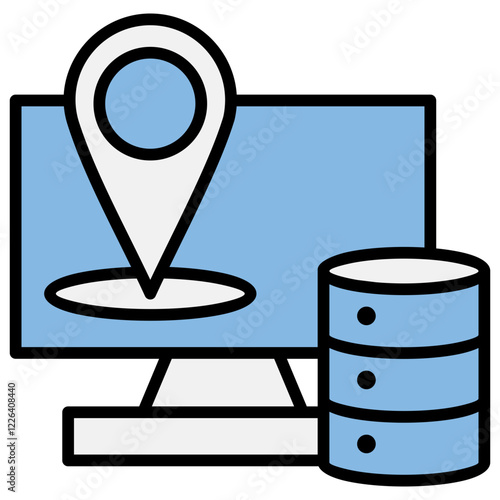 Ip Address Blue Black Icon