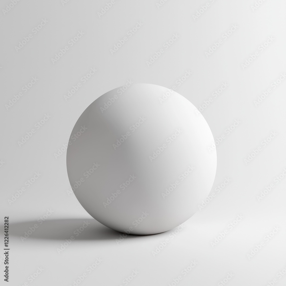 Minimalist White Sphere on Light Background for Creative Design Minimalist White Sphere on Light Background for Creative Design