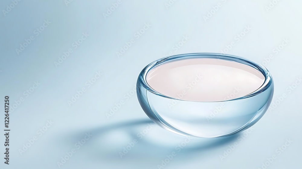 Clear Glass Bowl Filled With Light Pink Liquid