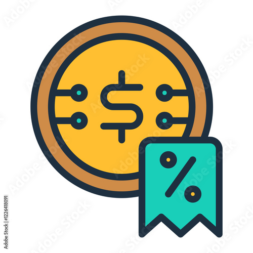 Cryptocurrency Tax Icon