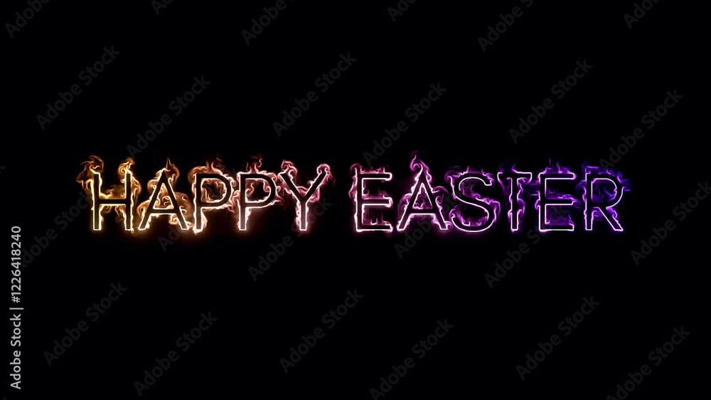 Happy Easter animated text written in colorful plasma waves Happy Easter animated text written in colorful plasma waves