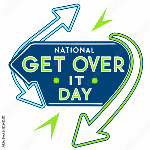 Foto NATIONAL GET OVER IT DAY silhouette vector illustration