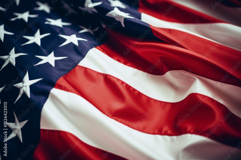 Closeup view of a textured American flag Closeup view of a textured American flag