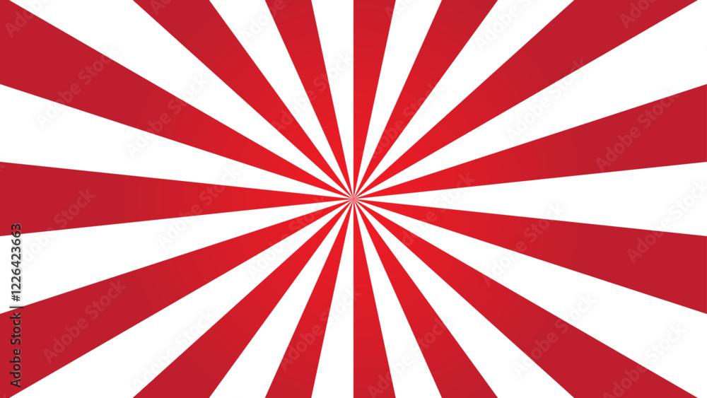 Fototapeta premium retro sunburst background, red and white. Suitable for graphic design materials.