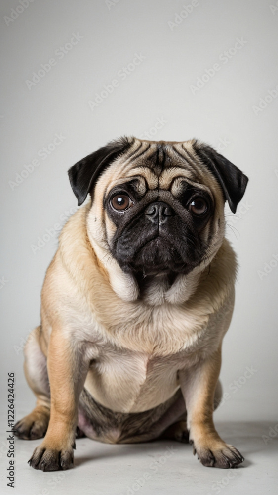 pug dog isolated on white background pug dog isolated on white background