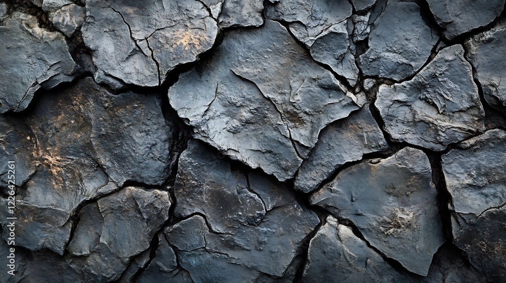 Dark Grey Cracked Stone Texture Dramatic Light. AI Generated Dark Grey Cracked Stone Texture Dramatic Light. AI Generated