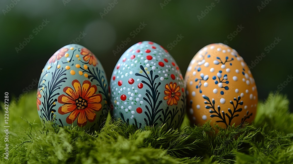 Beautiful view of colorful Easter eggs Beautiful view of colorful Easter eggs