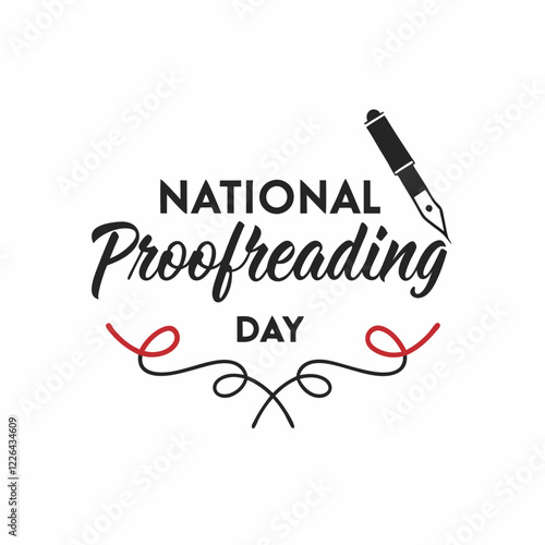 NATIONAL PROOFREADING DAY silhouette vector illustration