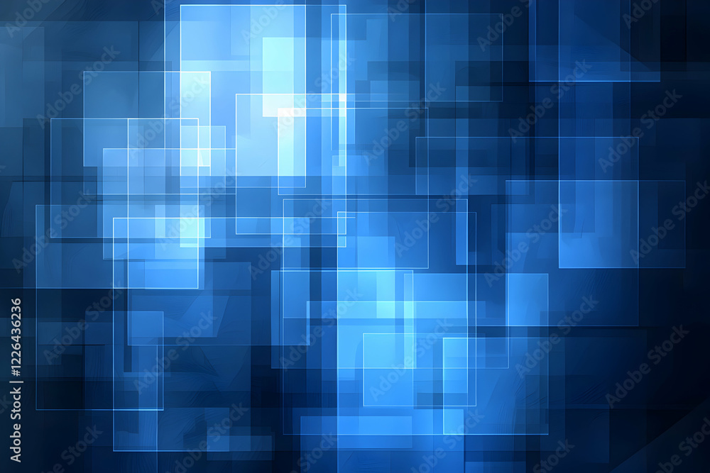 Abstract blue squares, technology background Abstract blue squares, technology background