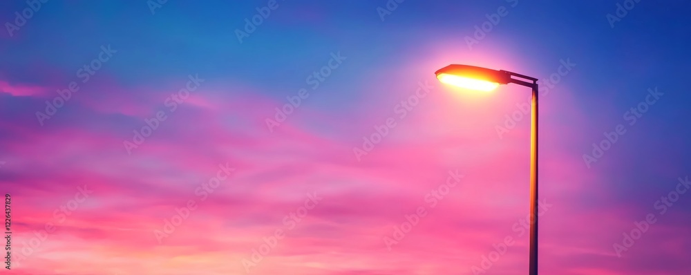A street lamp stands tall against a backdrop of a vibrant sunset, casting a warm yellow glow. The sky is filled with clouds, creating a serene evening atmosphere perfect for reflection. A street lamp stands tall against a backdrop of a vibrant sunset, casting a warm yellow glow. The sky is filled with clouds, creating a serene evening atmosphere perfect for reflection.