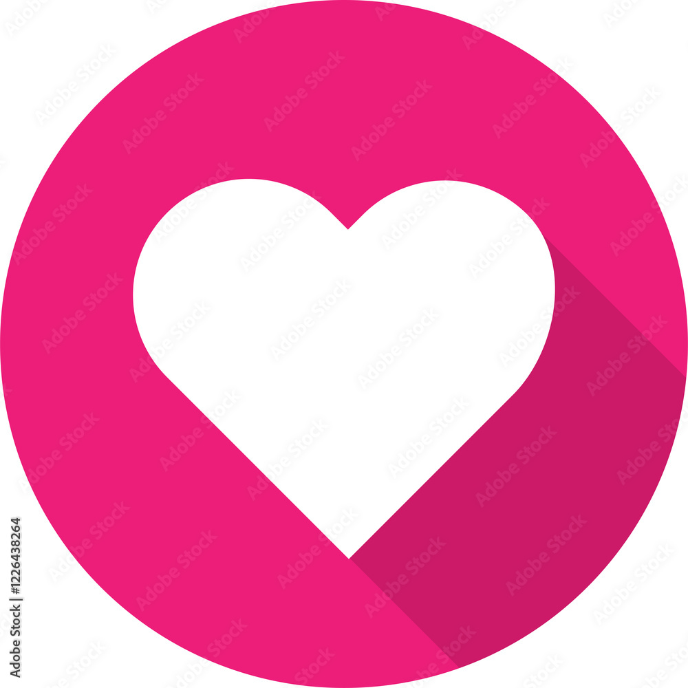 heart icon flat style valentine romance sign decoration love symbol. vintage retro banner, poster template design illusatration