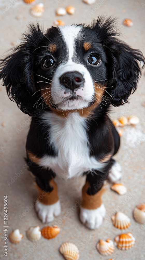 Adorable cocker spaniel puppy heart spot sandy beach seashells,golden sunset light,heartwarming playful atmosphere,cozy,love,small,joy,breed,calm,sweet,care,gentle,wave,travel,paws,wonder,soft,fur Adorable cocker spaniel puppy heart spot sandy beach seashells,golden sunset light,heartwarming playful atmosphere,cozy,love,small,joy,breed,calm,sweet,care,gentle,wave,travel,paws,wonder,soft,fur