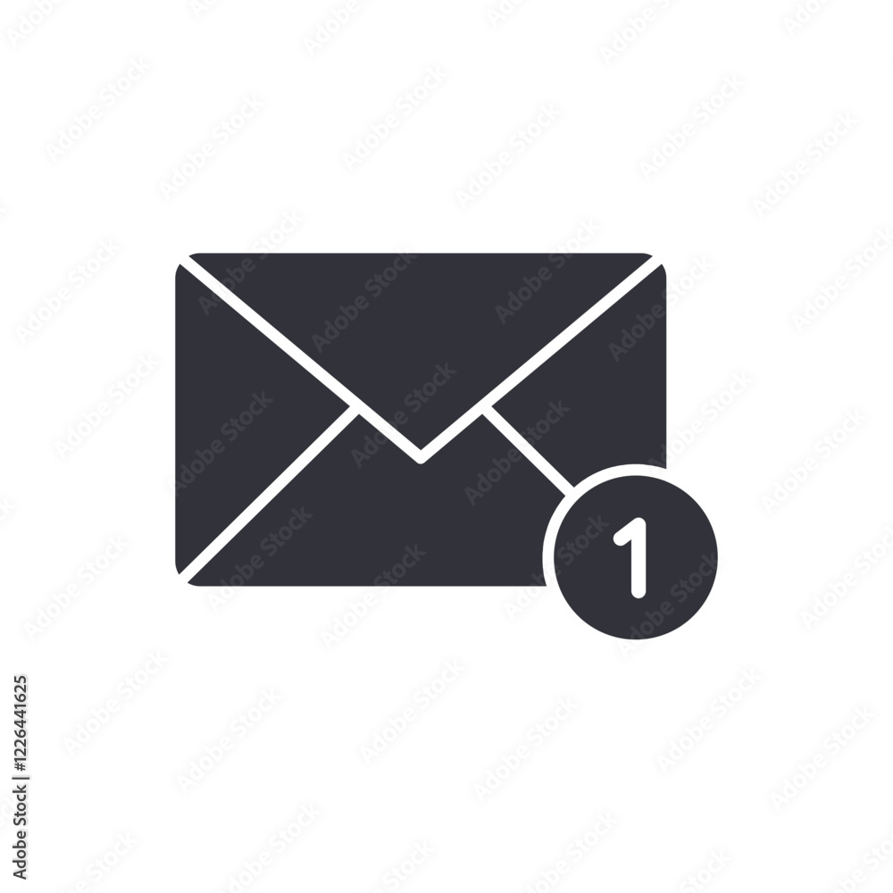 Mail notification solid icons, minimalist vector illustration ,simple transparent graphic element .Isolated on white background Mail notification solid icons, minimalist vector illustration ,simple transparent graphic element .Isolated on white background