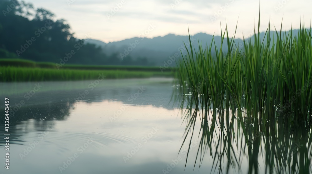 Serene Reflections: A Captivating View of Nature Showcasing Tranquil Waters Surrounded by Lush Landscapes Serene Reflections: A Captivating View of Nature Showcasing Tranquil Waters Surrounded by Lush Landscapes