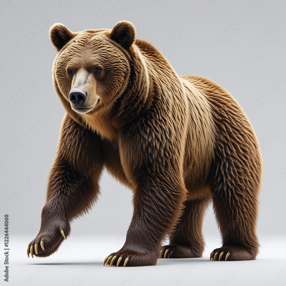 Obraz premium brown bear on a white background