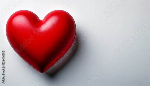 Wallpaper Mural Simple Design of a Red Heart Object on a White Background Torontodigital.ca