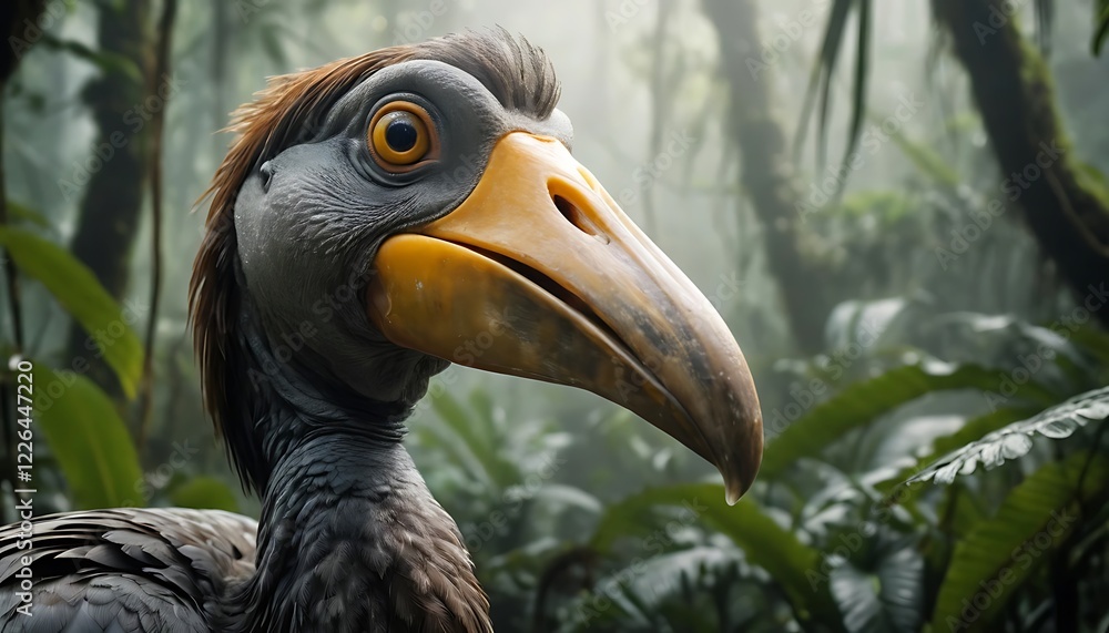 Dodo bird in the jungle, a realistic photo Dodo bird in the jungle, a realistic photo