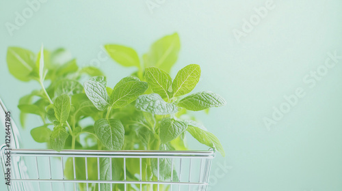 Fresh Herbs in Shopping Car...