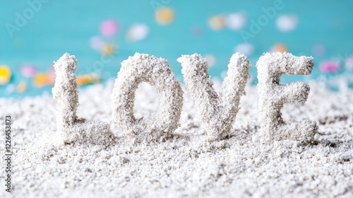 Sand Love Message, Beach, Confetti, Romance