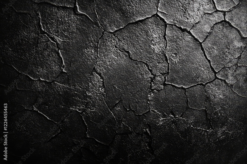 Obraz premium Dark Cracked Texture Background for Abstract Artistic Design