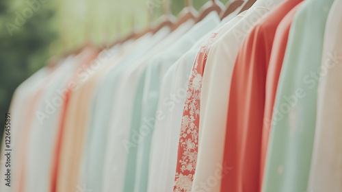 Pastel Linen Shirts on Display