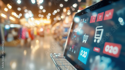 O2O, Online to Offline commerce is a business strategy that draws potential customers from online channels to make purchases in physical stores photo