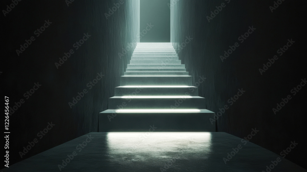 stairway leading upwards, symbolizing business success stairway leading upwards, symbolizing business success