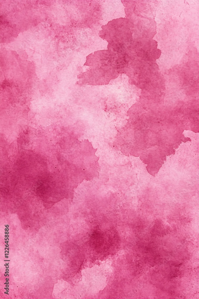 Fototapeta premium Pink watercolor texture with abstract brush strokes and canvas paper background for design