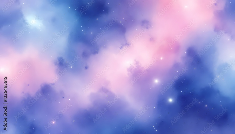 Fototapeta premium Dreamy Pink and Purple Galaxy Nebula Background Image