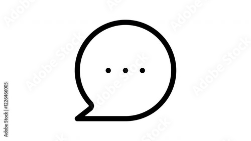 A dynamic motion graphic of a chat icon featuring subtle interaction effects. Perfect for highlighting real time communication in apps or websites.