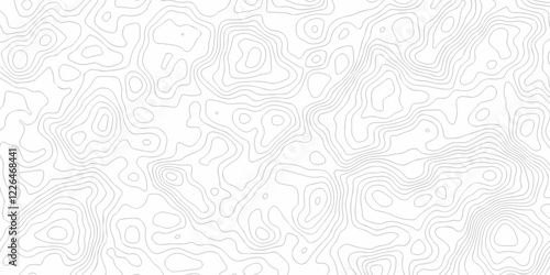 White vector topo map creative discovery wave grid stripe line map topography. geographic contour mounted map background.