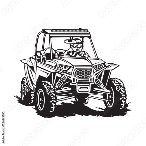 Buggy Extreme Adventure Race Sport vector illustration, good for team  and racing club logo also t shirt design