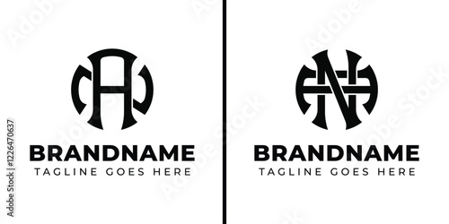 Letters AN and NA Monogram Logo, suitable for business with NA or AN initials