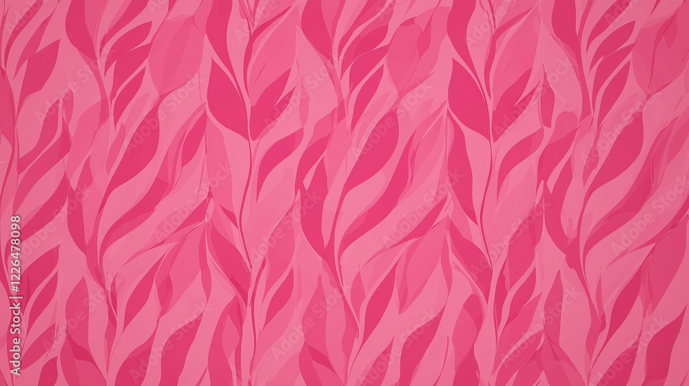 Fototapeta premium Abstract Pink Leaf Pattern: Seamless Repetitive Design