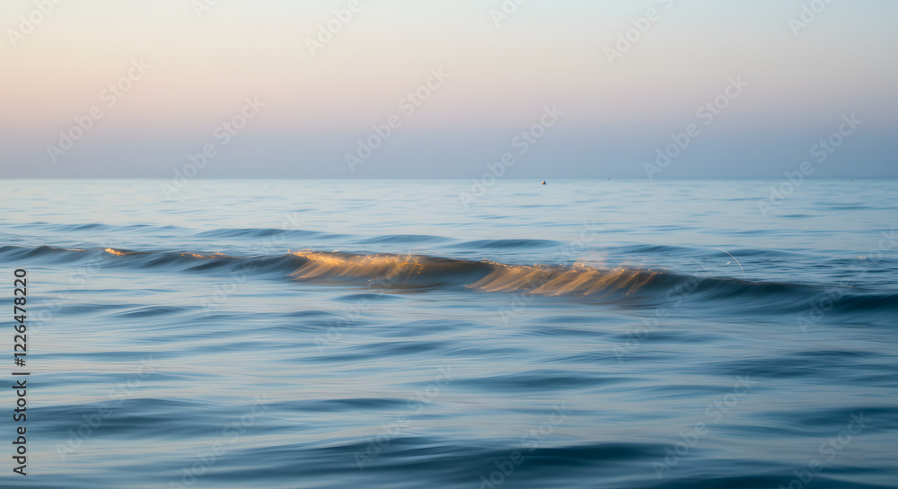 Naklejka premium Whispers of Light Abstract Mornings by the Ocean 