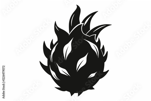 dragon fruit silhouette vector