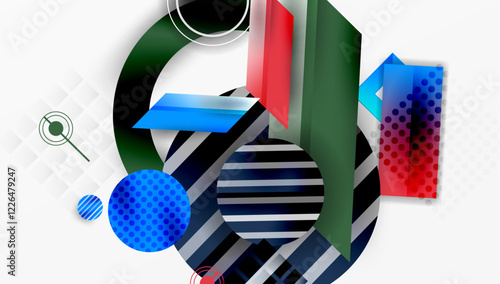 Dynamic complex geometric abstract background