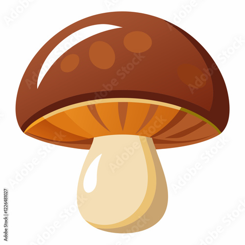 Portobello Mushroom Silhouette Design