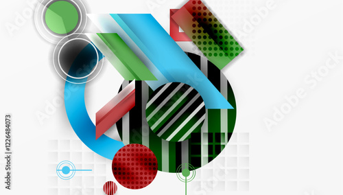 Dynamic complex geometric abstract background