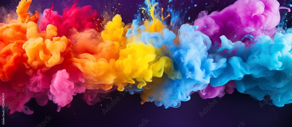 Vibrant Rainbow Ink Swirls: A Symphony of Colors Vibrant Rainbow Ink Swirls: A Symphony of Colors