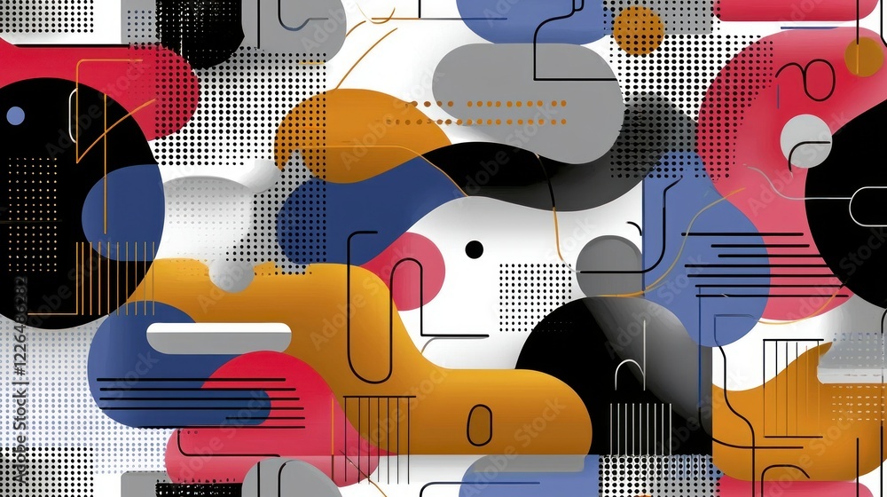 Abstract Modern Art Background Colorful Shapes Geometric Design Trendy Ornament Abstract Modern Art Background Colorful Shapes Geometric Design Trendy Ornament