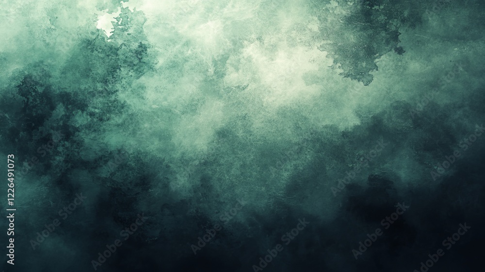 Fototapeta premium Mysterious Dark Green and Black Background with Silhouetted Trees Creating an Enigmatic Atmosphere of Nature's Beauty Perfect for Evoking Thoughts of Tranquility and Wilderness Experience