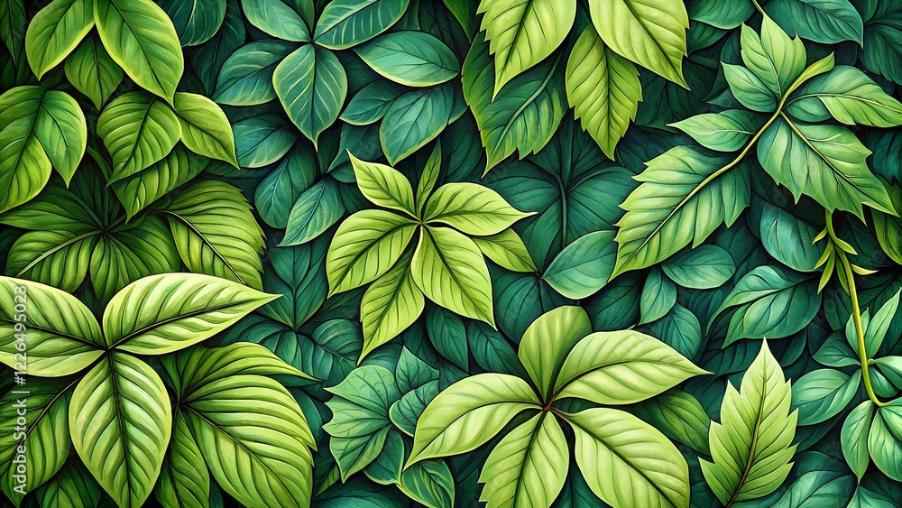 Dense Green Jungle Leaves Dense Green Jungle Leaves