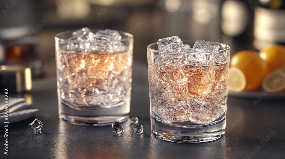 Iced drinks bar setting refreshment Iced drinks bar setting refreshment