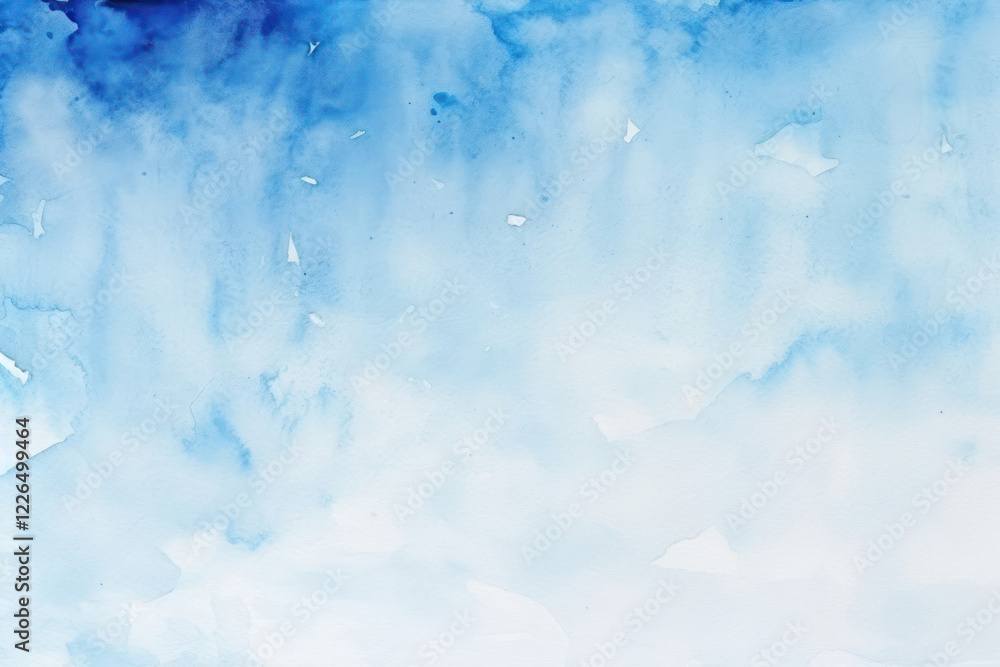 Fototapeta premium PNG Blue and white texture watercolor background.